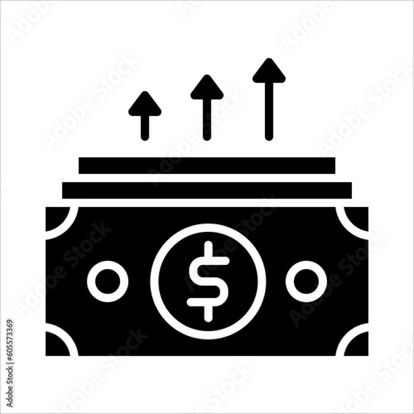 Fototapeta Solid vector icon for exchange rate which can be used various design projects.