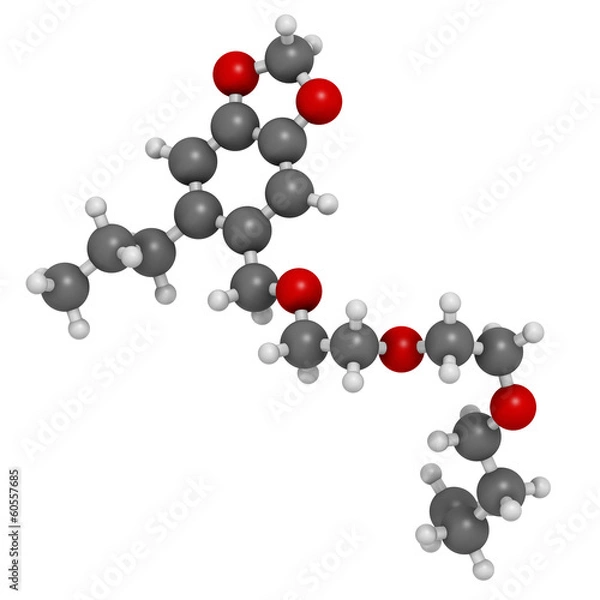 Fototapeta Piperonyl butoxide (PBO) pesticide synergist molecule.