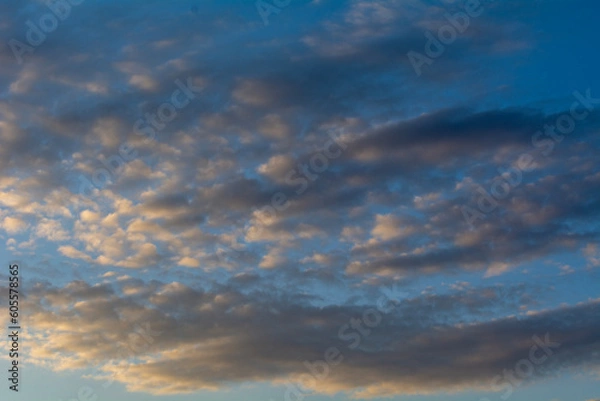 Obraz Colorful sunset on a spring evening.