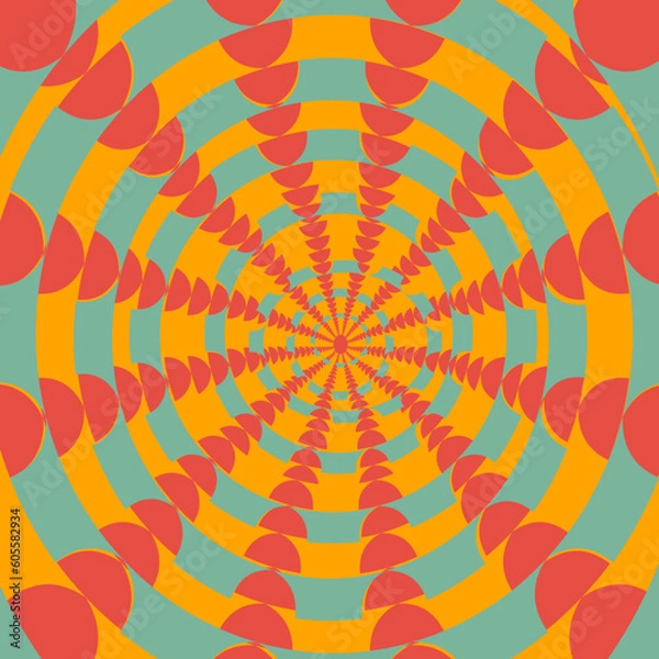 Obraz Red sun with blue background orange