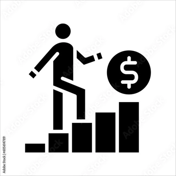 Fototapeta Solid vector icon for career which can be used various design projects.