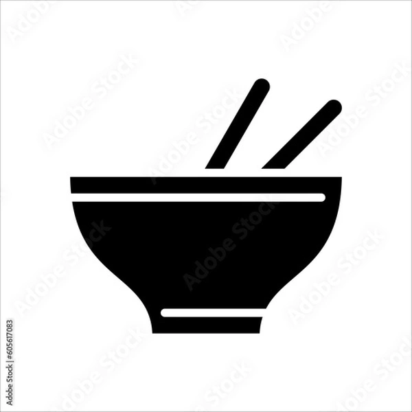 Fototapeta Solid vector icon for noodle which can be used various design projects.
