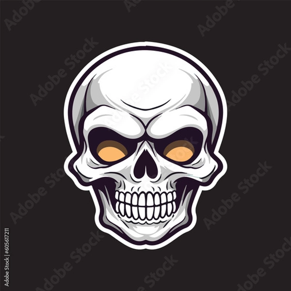 Fototapeta Skull Vector Illustration Skull Logo Design Skull Head