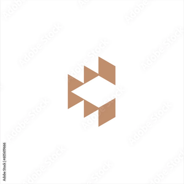 Fototapeta C logo abstract monogram initial letter lettering alphabet typography