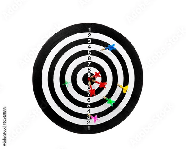 Fototapeta Target with group of darts