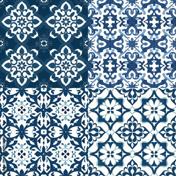 Fototapeta seamless damask pattern