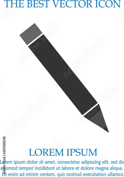 Obraz Pen vector icon eps 10. Simple isolated illustration.