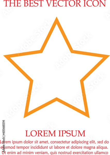 Obraz Star vector icon eps 10. Simple isolated illustration.
