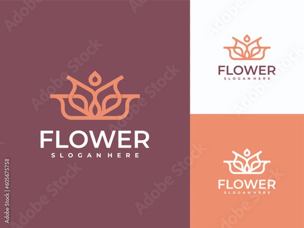 Fototapeta flower logo