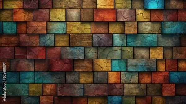 Obraz A Vintage Style Texture Background with Grunge Effect generated by AI