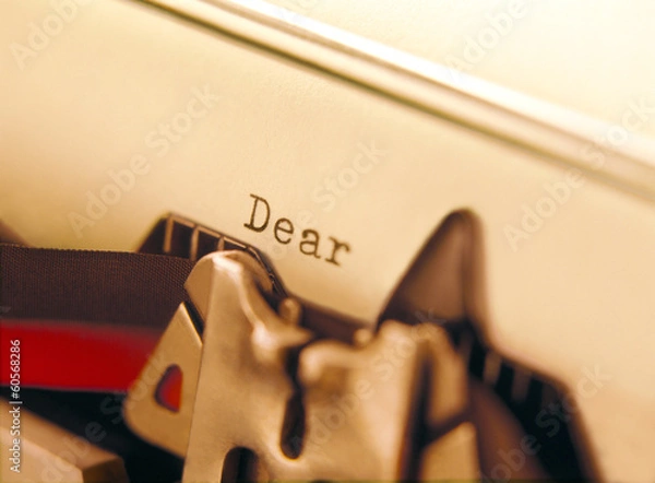 Fototapeta typewriter and letter