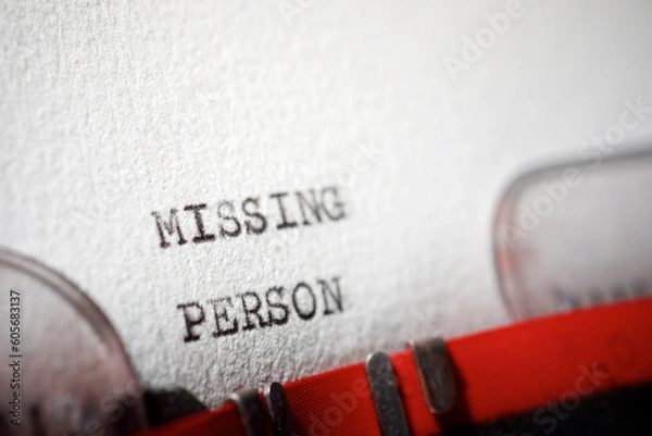 Fototapeta Missing person text