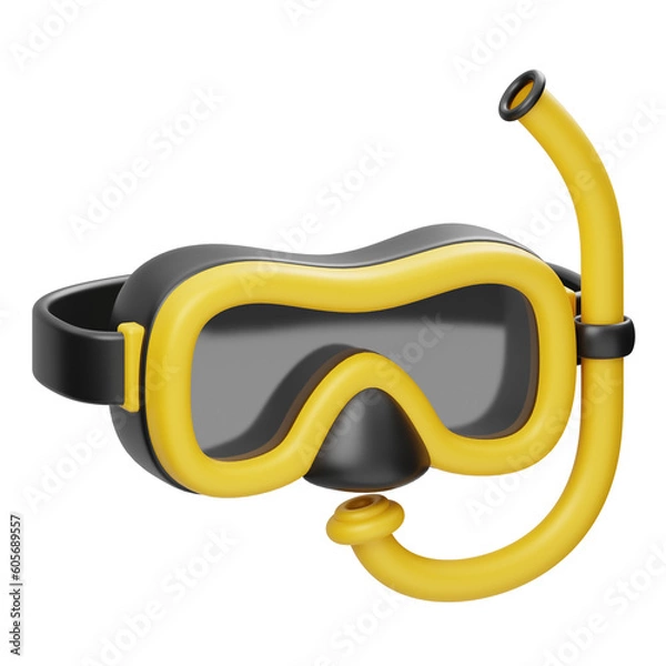 Obraz Diving Mask Diving Equipment 3D Icon