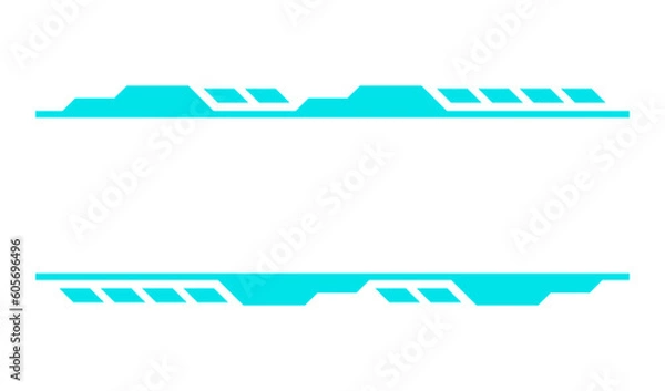 Fototapeta tech border split monogram