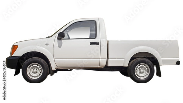 Fototapeta Pickup truck isolated on transparent background. Generative AI