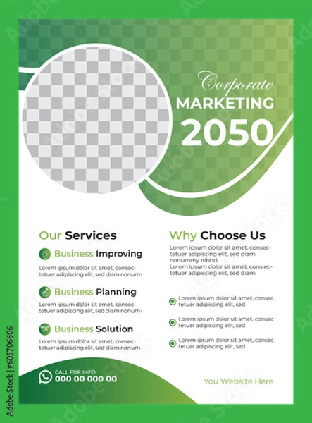 Obraz Corporate business flyer design template