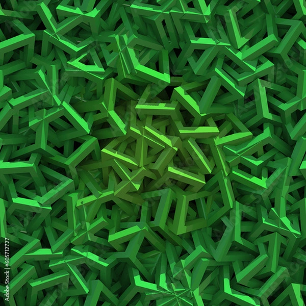 Obraz Green abstract cube background