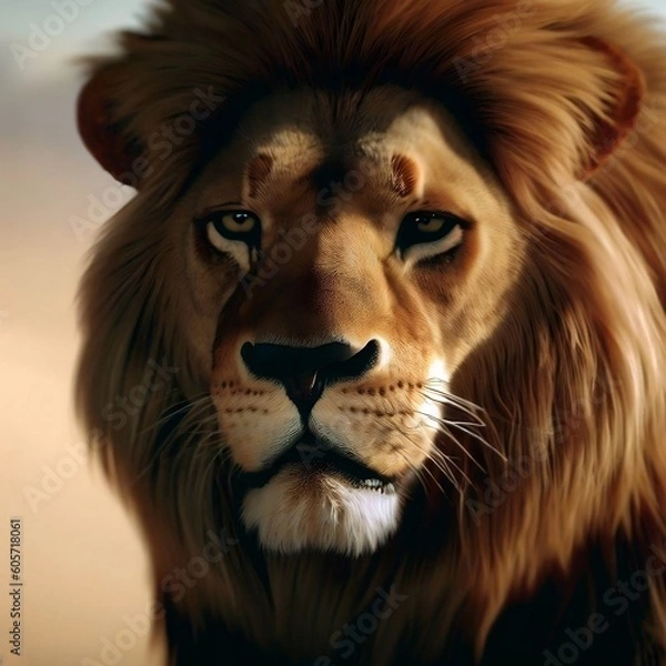 Fototapeta close up portrait of a lion