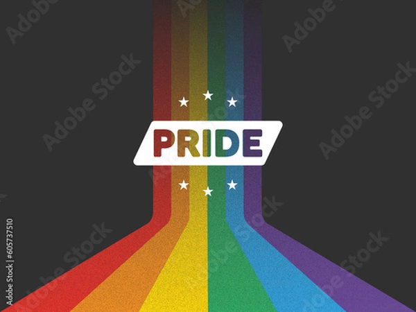 Obraz Pride with Stripes. Pride flag colours.