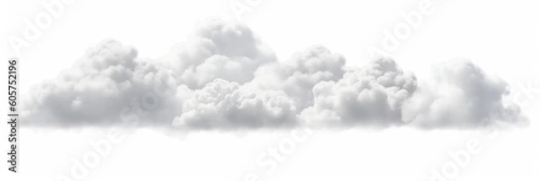 Fototapeta View on a soft white fluffy clouds as background. Generative ai