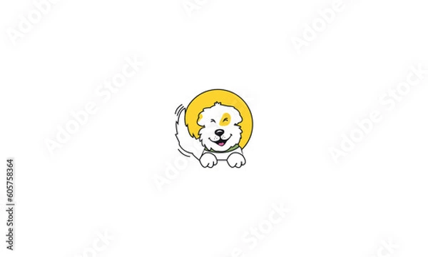 Obraz cute puppy vector logo template