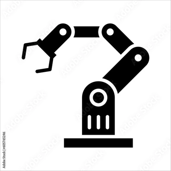 Fototapeta Solid vector icon for robotic arms which can be used various design projects.