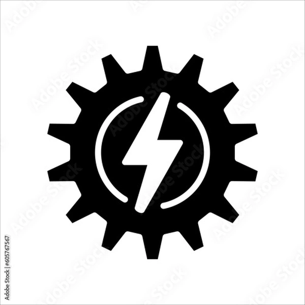 Fototapeta Solid vector icon for electric power which can be used various design projects.