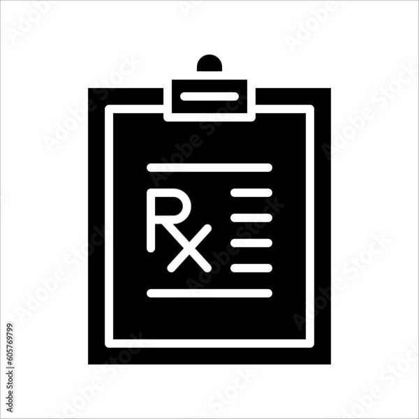 Fototapeta Solid vector icon for prescription which can be used various design projects.