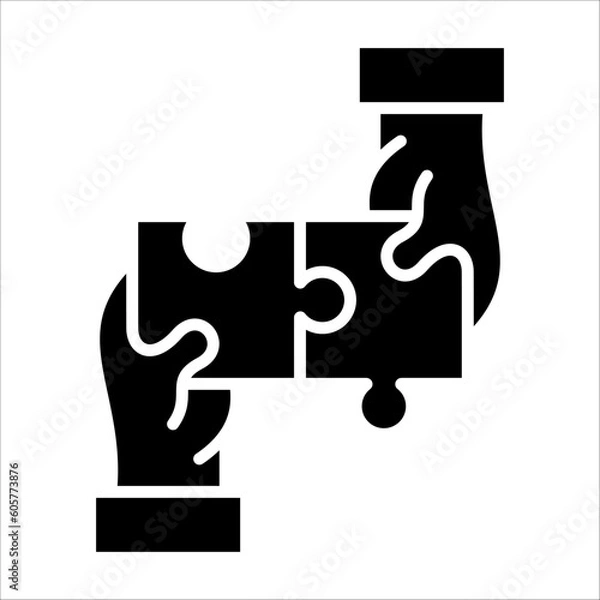 Fototapeta Solid vector icon for collective work which can be used various design projects.