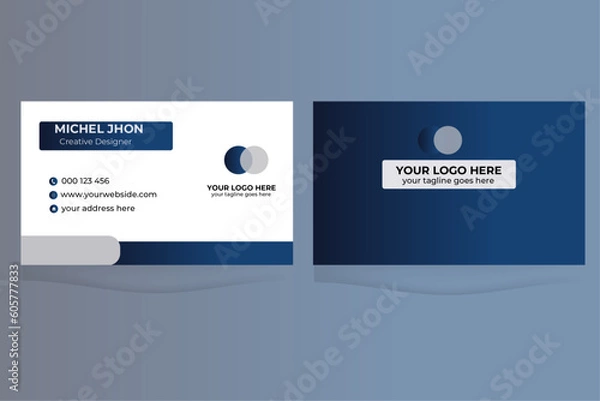 Fototapeta Business Card design template, Creative business card, Clean Business card, visiting cards, visit card, own, void, grab, bulletin, introduction, recruitment, id,
