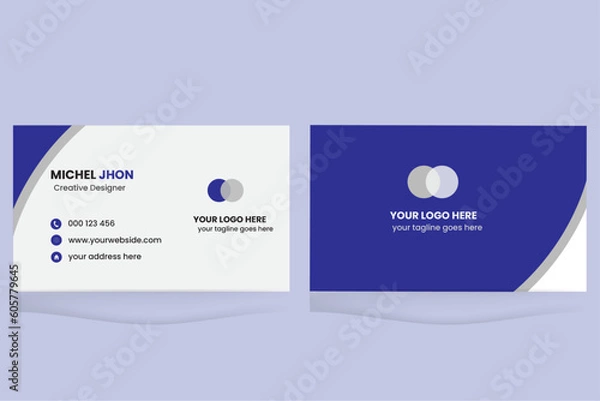 Fototapeta Business Card design template, Creative business card, Clean Business card, visiting cards, visit card, own, void, grab, bulletin, introduction, recruitment, id, business card 