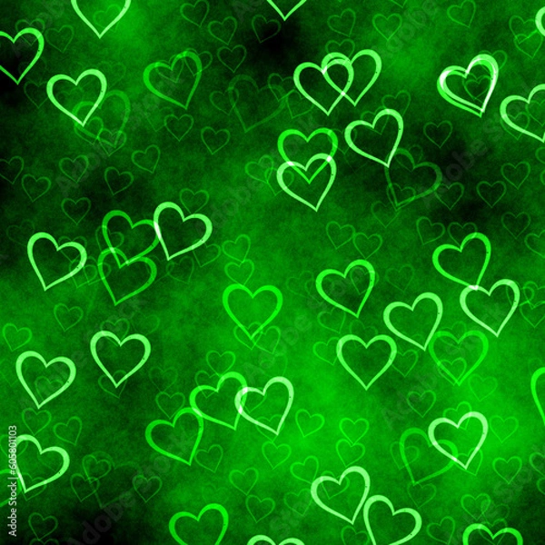 Obraz Green valentine background