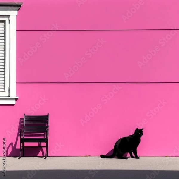 Obraz Cat and a Cottage