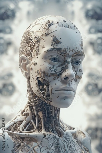 Obraz AI, digital being, humanoid technology, futuristic
