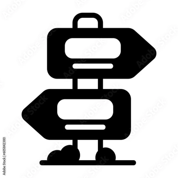 Fototapeta direction black glyph icon