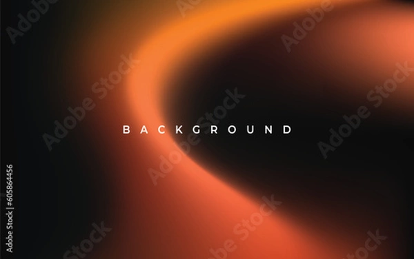 Fototapeta abstract mesh gradation orange color background template with fluid style vector graphic