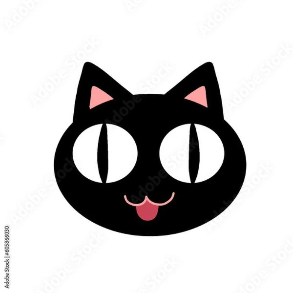 Obraz black cat face