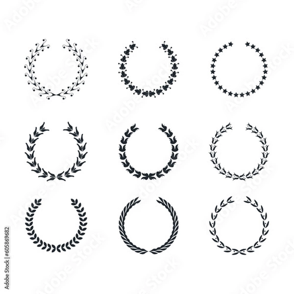 Fototapeta vector laurel wreath. vector illustration