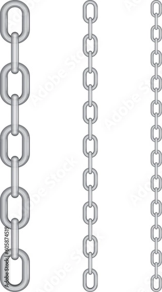 Fototapeta 色々な大きさの鎖のイメージイラスト
