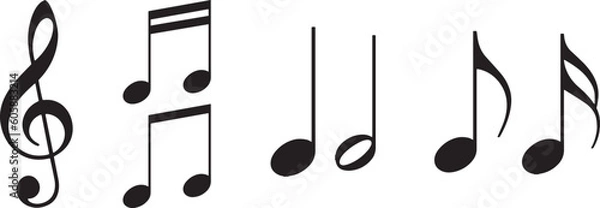 Obraz Musical note music symbol, Vector illustration