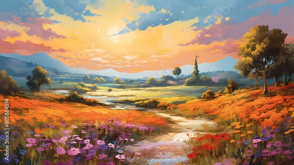 Obraz landscape with mountains