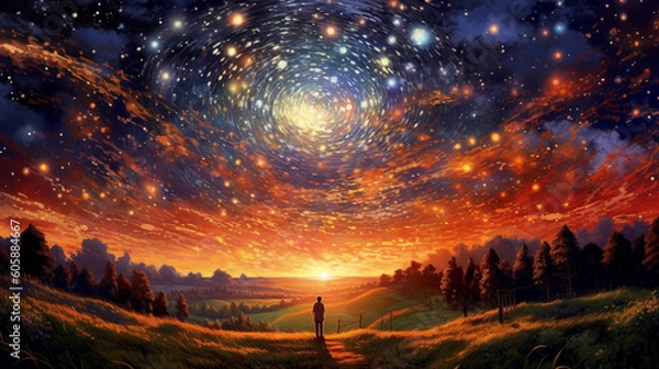 Obraz stairs on the sky