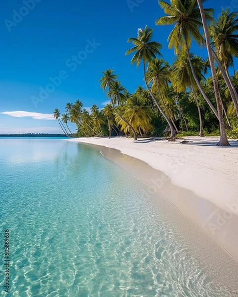 Obraz beach with palm trees