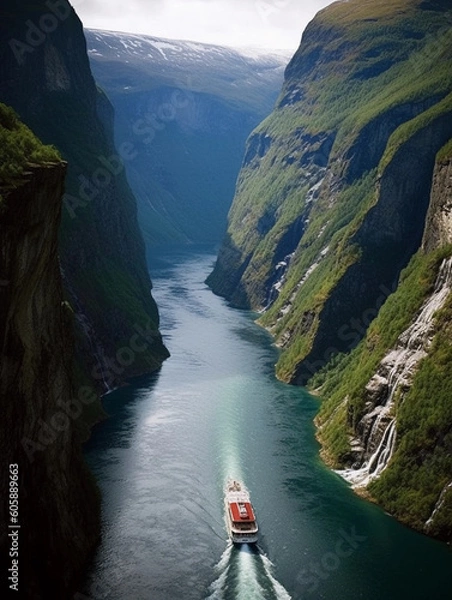 Obraz river in the mountains