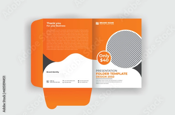 Obraz Creative presentation folder design template premium vector