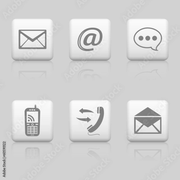 Fototapeta Vector contact buttons
