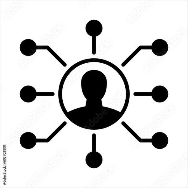 Fototapeta Solid vector icon for social media which can be used various design projects.