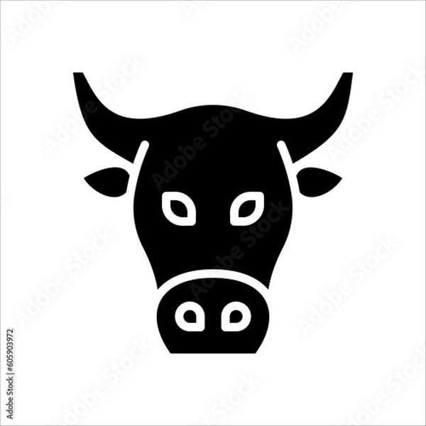 Fototapeta Solid vector icon for bull market which can be used various design projects.