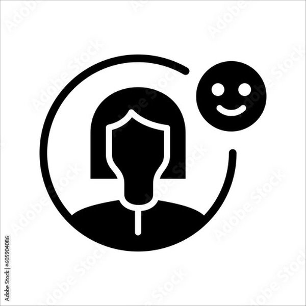 Fototapeta Solid vector icon for testimonials which can be used various design projects.