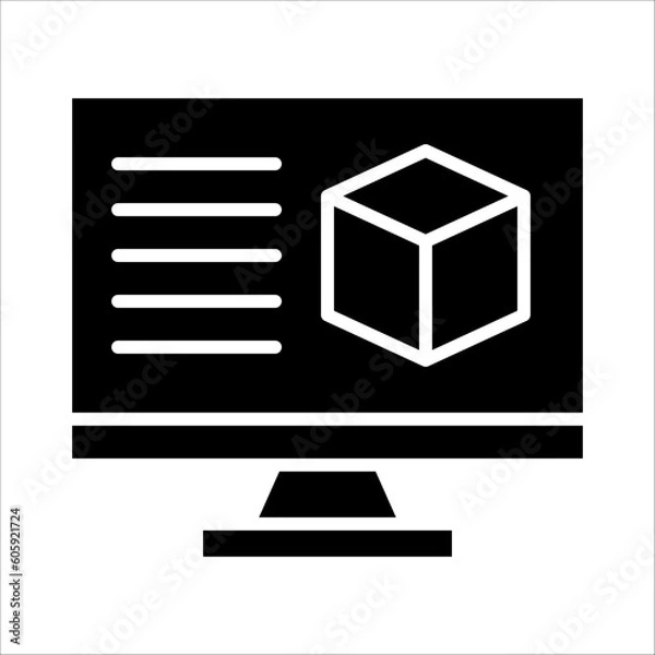 Fototapeta Solid vector icon for 3d design which can be used various design projects.